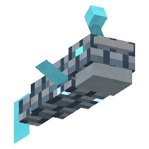 3D render of a pale glassy eel with a glowing cyan lure